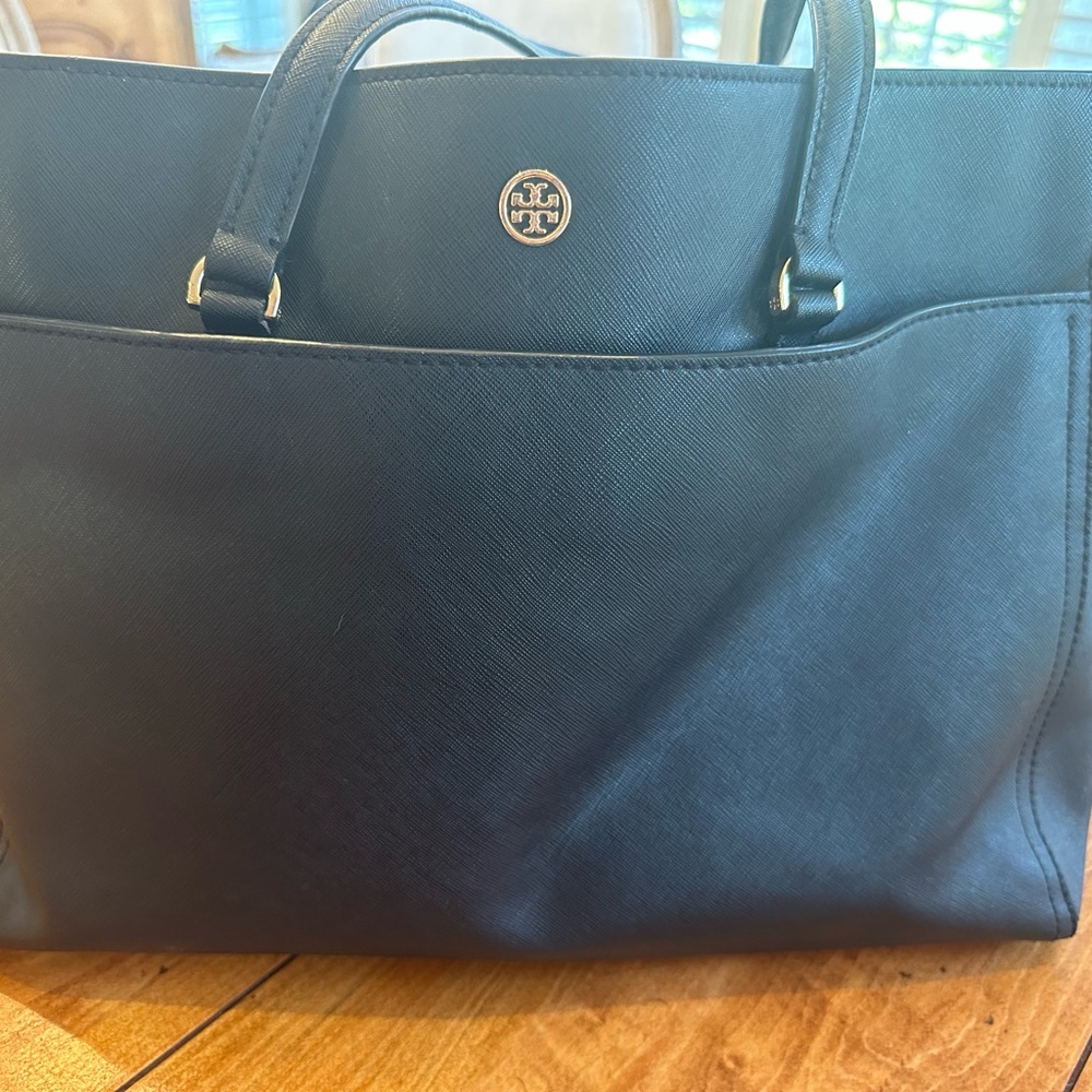Tory Burch Parker Large Navy Blue Tote
